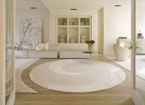 Picture of clean white rug in a clean white room